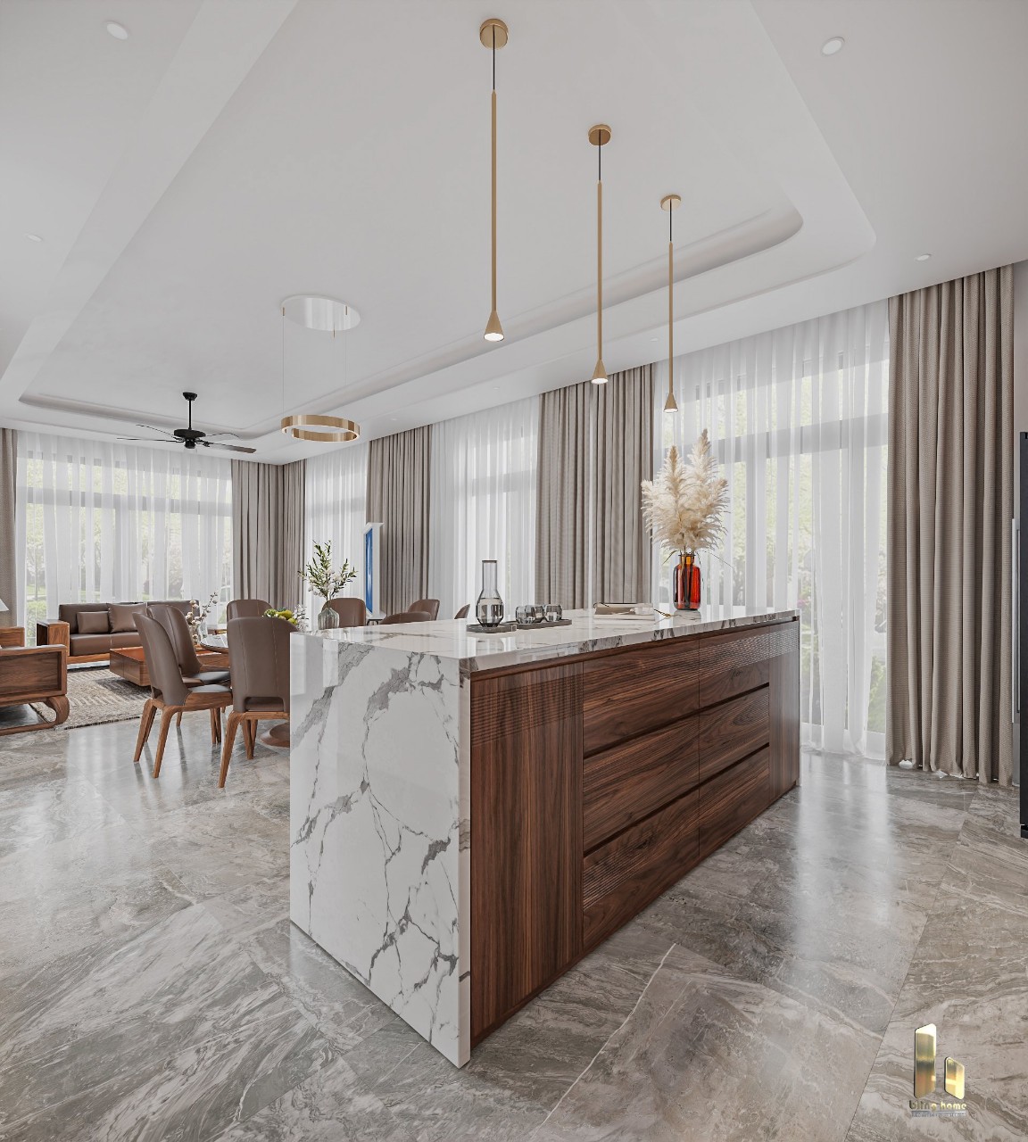 Thiết kế, thi công nội thất biệt thự FLC Hạ Long