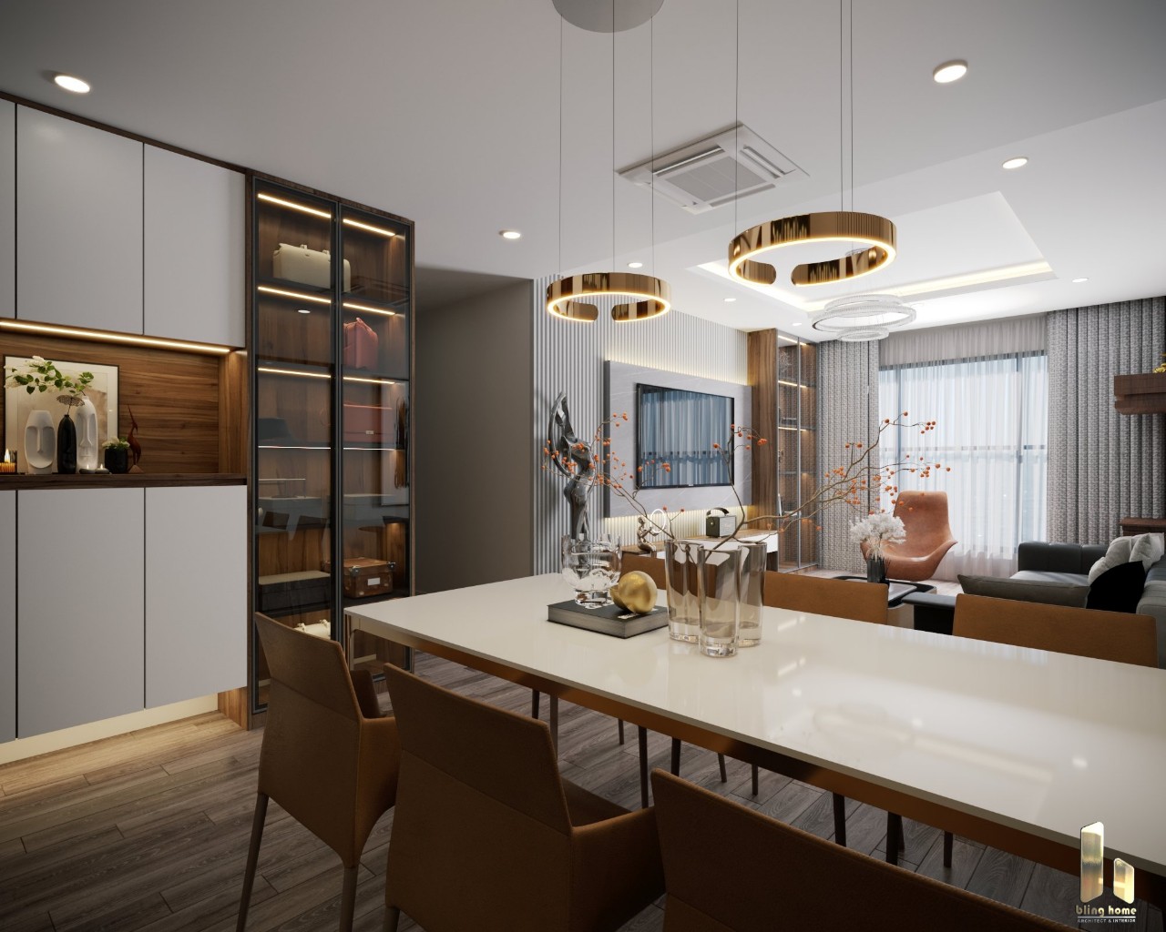 Thiết kế, thi công căn hộ chung cư Golden palm.