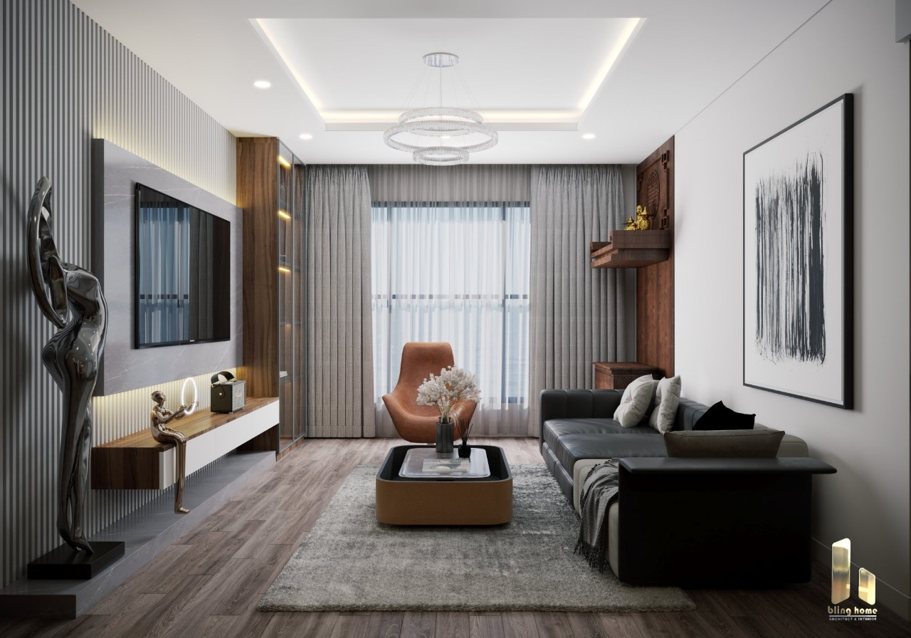 Thiết kế, thi công căn hộ chung cư Golden palm.