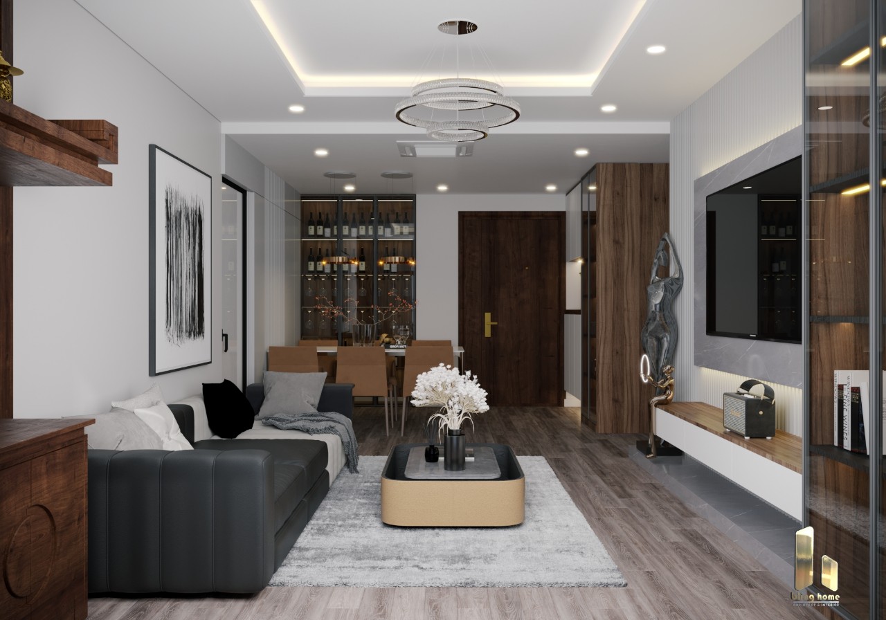 Thiết kế, thi công căn hộ chung cư Golden palm.