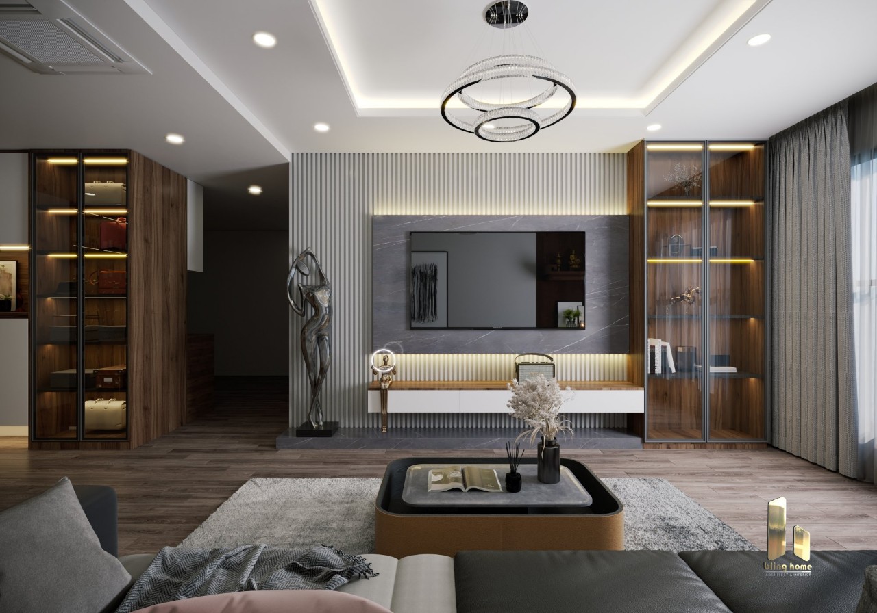 Thiết kế, thi công căn hộ chung cư Golden palm.