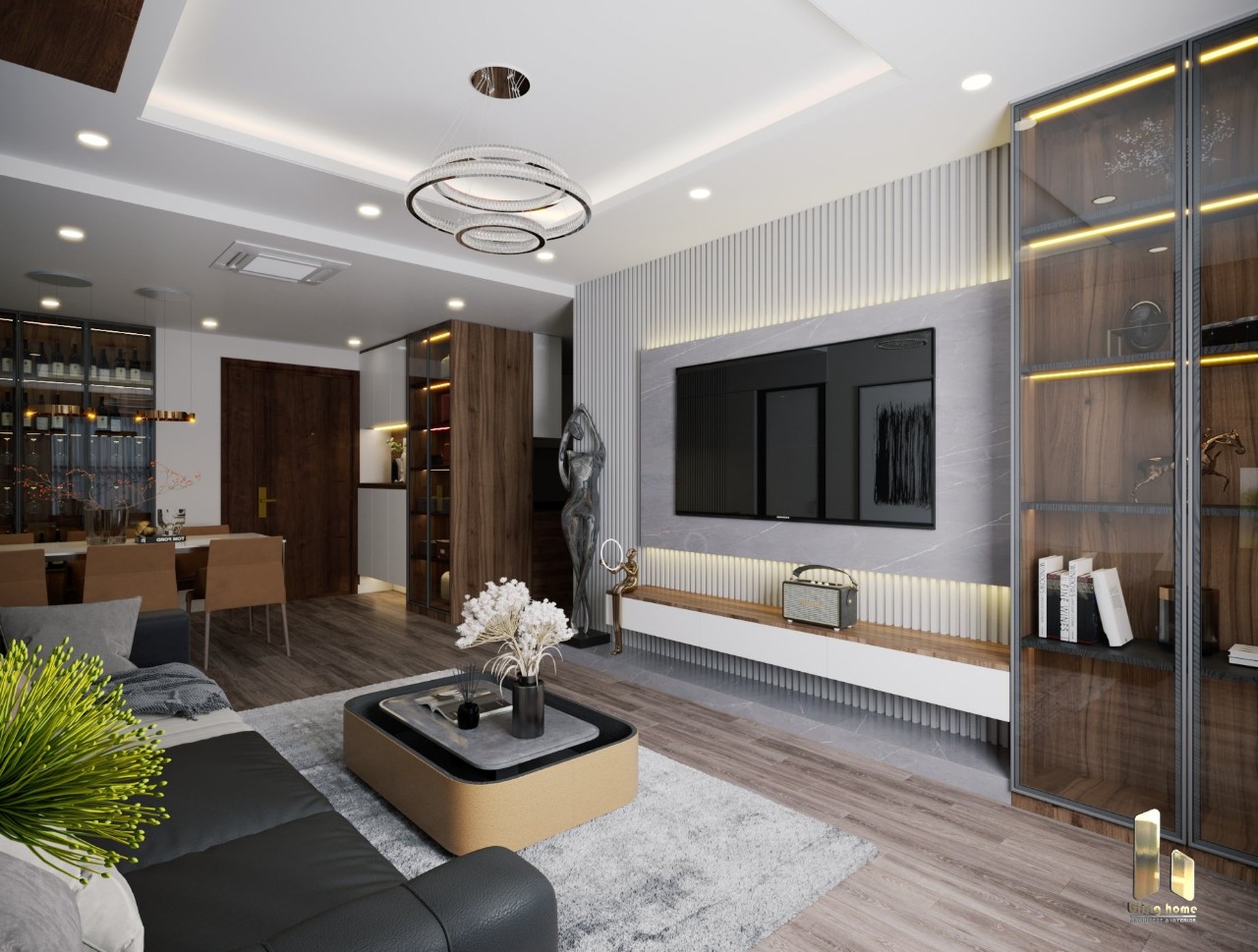 Thiết kế, thi công căn hộ chung cư Golden palm.